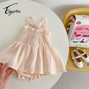 2025 Enge vestiti appena nati bambina festa gonna minimalista cotone bambino <span class=keywords><strong>1</strong></span> <span class=keywords><strong>anno</strong></span> compleanno <span class=keywords><strong>vestito</strong></span> carino - Product Image 2