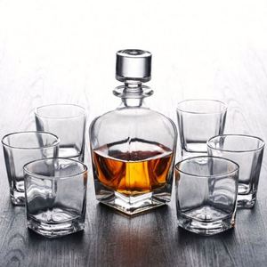 Ensemble de carafe et verres à whisky de grande taille, style américain, en cristal transparent sans plomb, qualité alimentaire, vente en gros - Product Image 6