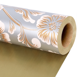 Papier d'emballage enduit de PE, imperméable, recyclable, imprimé à carreaux, 110 g/m², pour fête de naissance ou anniversaire de bébé garçon - Product Image 2
