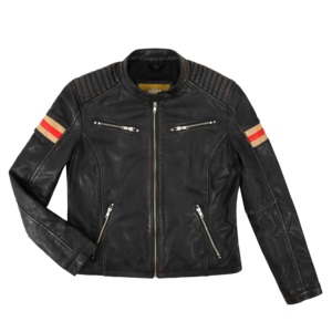 Custom 100% Genuine Black Vintage Nappa Leather <b>Women</b>’s <b>Jacket</b> Vintage Finish Premium Hardware YKK Zipper Private Label Bulk - Product Image 1