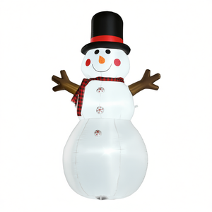 Pupazzo di Neve Gonfiabile Natalizio da Esterno 6 Piedi Decorazione per Giardino in PVC Unisex - Product Image 1