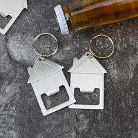 Apribottiglie Portachiavi Personalizzato con Incisione, Portachiavi Apribottiglie in Acciaio Inossidabile Vuoto, Regalo Promozionale per Agenti Immobiliari