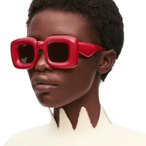 Candy Color 2023 Vrouwen Opgeblazen Cateye Zonnebril Kerst Grappige Brillen Mannen Luxe Merk Bril Vintage Gafas De Sol Hombre