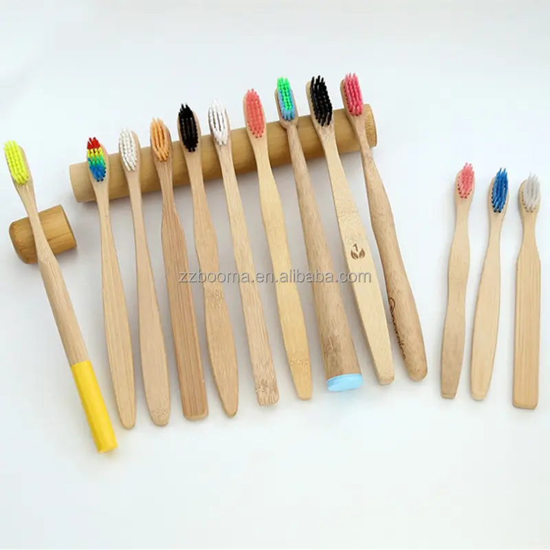 Factory Bamboo Toothbrushes Natural Eco-Friendly for Kids and Adults 10 Piece BPA Free Soft Bristles Teeth Brush