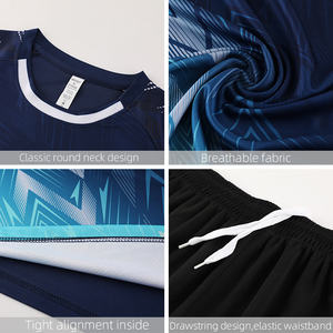 升华空白足球衫设计足球衫队标志儿童足球套装定制男式足球服套装 - Product Image 4