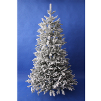 Nouvel Arbre de Noël Artificiel Floqué Réaliste de Qualité Supérieure avec Base Métallique 2026