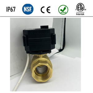 Vanne à boisseau sphérique Flomarvel FH-S FH-MO IP67 12 Volts avec indicateur de commande manuelle, en laiton et acier inoxydable 304, UPVC, DN8 DN10 DN15 DN20 DN25 DN32, normalement fermée - Product Image 5