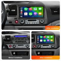 MEKEDE MS car-play auto 360 caméra Android voiture QLED écran 8core WiFi gps navigation pour Honda Civic 2005-2012