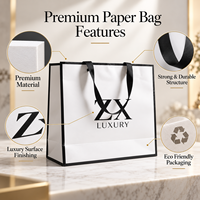 Sacs en papier kraft personnalisés de luxe pour magasins, sacs cadeaux imprimés avec votre propre logo