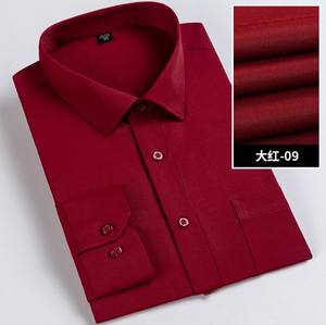 Produttore all'ingrosso tinta unita elastico Non stiratura <span class=keywords><strong>professionale</strong></span> abbigliamento antirughe da uomo da lavoro camicia in fibra di bambù - Product Image 6