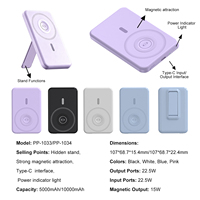 Batería Portátil con Logotipo Personalizado PD de 22.5W, Banco de Energía Magnético de 5000 mAh, Cargador Inalámbrico para Teléfono Celular