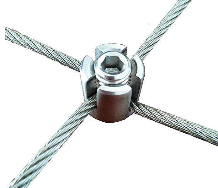 Stainless Steel Wire Cross Clamp AISI 316 90 Degree Greenery Guide ...