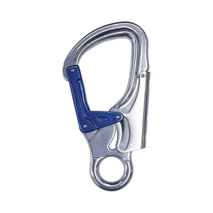 A722-1 Mosquetón de aluminio forjado con ojo captivo y cierre de doble acción para escalada en roca y aparejos de acceso por cuerda - Product Image 1