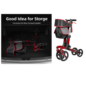 Andador con Ruedas Bariátrico, Capacidad de 180 kg, Carrito de Compras, Andador Plegable con Asiento Extra Ancho, Resistente, Patentado - Product Image 6