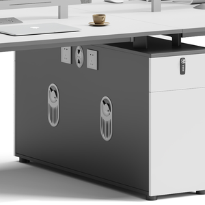 Mobilier modulaire moderne ouvert 4 places pour les postes <span class=keywords><strong>de</strong></span> <span class=keywords><strong>travail</strong></span> <span class=keywords><strong>de</strong></span> table pour le personnel Bureaux <span class=keywords><strong>de</strong></span> bureau - Product Image 4