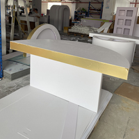 FSDKX Factory Luxus Halbkreis Esstisch Spiegel Gold Acryl Halbrund Hochzeits tisch Für Hochzeits dekorationen