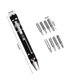 Jeu de mini tournevis personnalisés 8 en 1 en aluminium Tournevis croisé manuel pour une utilisation pratique Espaces restreints Outil promotionnel de qualité supérieure - Product Image 5