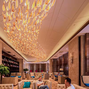 Villa Engineering Designer Bird Chandelier Pendant Lamp <b>Large</b> Circle Crystal Chandelier Ceiling Luxury - Product Image 1