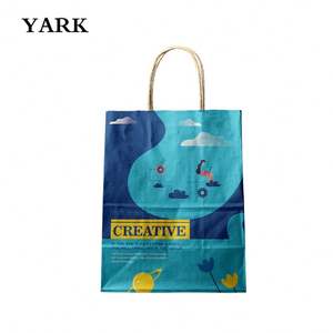 Sac à provisions pliable imprimé de logo personnalisé en carton ondulé réutilisable avec gaufrage de feuille d'or - Product Image 5