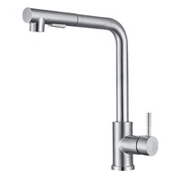 Robinet de cuisine moderne en acier inoxydable rehausseur télescopique anti-éclaboussures produit ménager transfrontalier chaud et froid