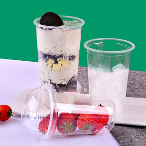 Factory Supplies Customized Logo 360ml 500ml 700ml Clear Leakproof Disposable PP plastic <b>cup</b> Eco-Friendly hot/<b>Cold</b> Use - Product Image 4