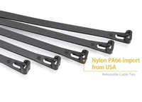 Attaches de câble à fixation automatique réutilisable Zip Nylon 66 Attaches à glissière détachables en plastique Kabelbinder Attaches réglables