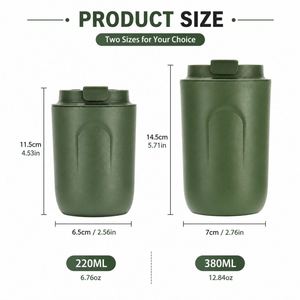 Gobelet isotherme en acier inoxydable personnalisé avec logo, 220 ml, 380 ml, tasse de voyage portable, thermos d'extérieur avec couvercle - Product Image 3