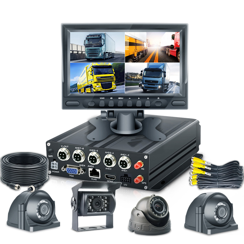 7 pouces moniteur 4CH SD DVR 4G système GPS (double fente pour carte)