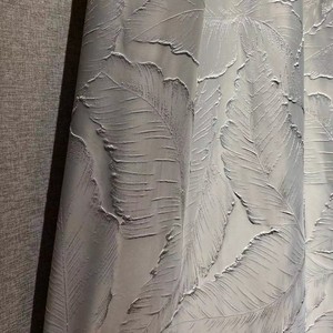 2022 Bán Chạy Như Bánh Ngọt Đơn Giản Màu Xám Lá Lớn Thiết Kế Hiện Đại Độ Chính Xác Cao Vải Màn Cho Rèm Cửa Và Quần Áo - Product Image 1