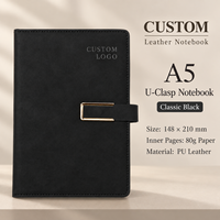 Ensemble de carnets en cuir PU personnalisés OEM, agenda à couverture rigide, porte-stylo, logo gravé personnalisé, option cadeau, 80 feuilles pour usage quotidien