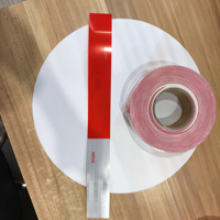 Amerikanisches LKW Rot-Weißes Warnreflektorband 7''x11'' 50YD, FMVSS-108 DOT-C2 Zertifiziert, Hochreflektierend & Wetterfest