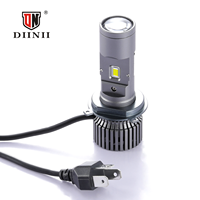 Lente de Faro LED T1-H4 Superbrillante de Aluminio Mini H4 100W 10000LM, Bombilla LED Bi-LED para Motocicleta, Resistente al Agua IP-67