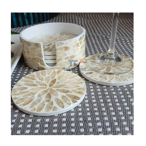Juego de Posavasos de Nácar Únicos al por Mayor, Posavasos de Mosaico para Tazas de Café, Fabricante de Vietnam, Tapetes y Almohadillas - Product Image 3