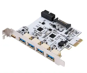 USB 3.0 Type-C 19PIN Expansion Card Dual Core Gold Plated Connector PCI-E To USB 3.0 Controller For Windows LINUX