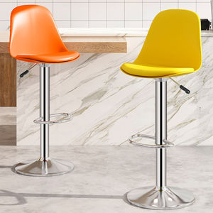 Tabouret de bar nordique, chaise de bar pivotante réglable en hauteur avec dossier, tabouret haut rotatif pour la réception et la <span class=keywords><strong>caisse</strong></span> - Product Image 2