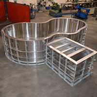 Grande piscine modulaire extérieure en acier inoxydable avec panneaux muraux préfabriqués en acier pour projets de centres sportifs