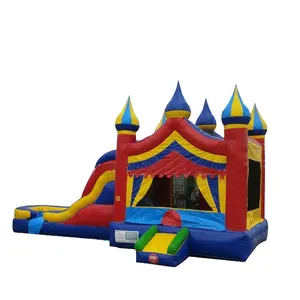 Castelo bouncy inflável com escorregador de água comercial, castelo de salto inflável para a venda barato