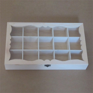 Boîte de rangement pour bijoux en bois avec plusieurs compartiments pour emballage cadeau, taille personnalisable - Product Image 1