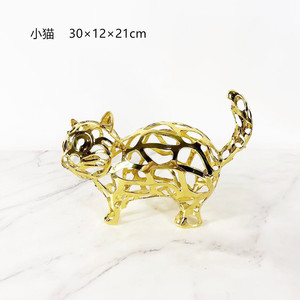Esculturas de Animales Geométricas de Estilo Europeo, Leones, Elefantes y Caballos, Artesanía Metálica, Forma Irregular, Decoración del Hogar - Product Image 3