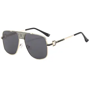 Büyük çerçeveler ile yeni Trendy Metal güneş gözlüğü erkekler ve kadınlar moda güneş gözlükleri açık spor sürüş gözlükleri