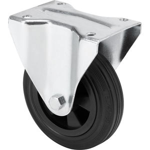 Rueda - rueda de 100 mm, fabricada en poliamida y goma negra, ideal para el movimiento y soporte de equipos en entornos - Product Image 1