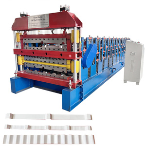 Three Layer Roof Slate Metal <b>Tile</b> Making Machine Trapezoidal Corrugated Ibr Roof <b>Sheet</b> Roll Forming Machine Prices - Product Image 2