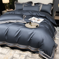 Ensemble de couette (duvet) en bambou biologique 100% de luxe, 300TC, doux comme de la soie, drap-housse en bambou biologique 100%, ensemble de draps