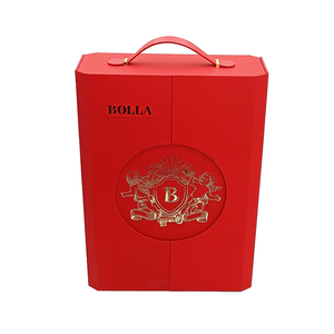 Caja de Regalo de Cartón Rígido Magnética de Doble Apertura de Lujo para Licores, Champán, Whisky y Vino, con Asa - Product Image 1