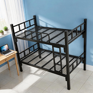 Fireproof All-Metal <b>Double</b> <b>Bunk</b> <b>Bed</b> with Steel Mesh Sleeping Surface for High Humidity Areas - Product Image 1