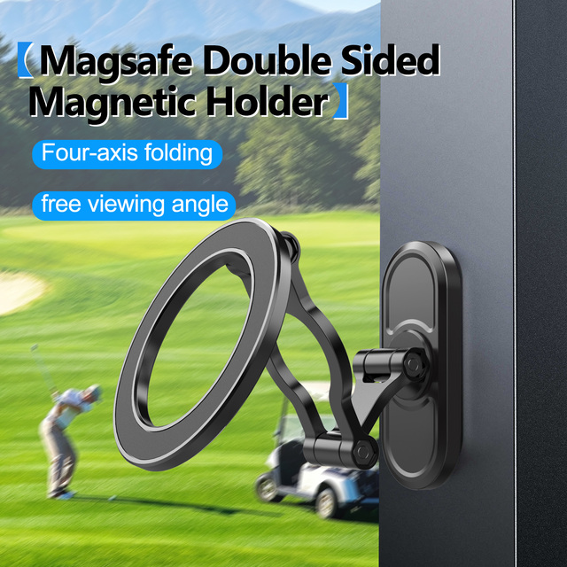 Double Side 360-Degree Rotation Adjustable Height Universal Tablet Stand Phone Holder Magnetic Zinc Alloy Compatible for Desk