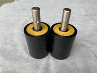 Rouleau de guidage latéral pour convoyeur industriel JUXIN avec roulement à billes à gorge profonde et jante en acier robuste pour applications minières