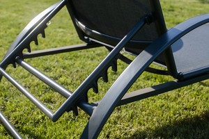 Moderno aluminio S forma brazo jardín al aire libre impermeable antioxidante <span class=keywords><strong>Textilene</strong></span> muebles de playa <span class=keywords><strong>plegable</strong></span> <span class=keywords><strong>tumbona</strong></span> Silla de salón - Product Image 6