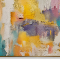 Tableau mural abstrait en acrylique impasto encadré, texture éclaboussée colorée pour hôtel, chambre à coucher, salon