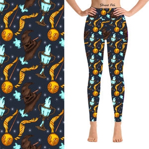 Leggings de yoga pour femmes, motif Chapeau <span class=keywords><strong>Magique</strong></span> et Snitch d'Or, extensibles, pour le fitness et les activités sportives - Product Image 1